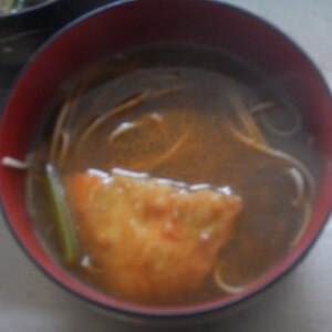 カレーの残りで☆カレー蕎麦